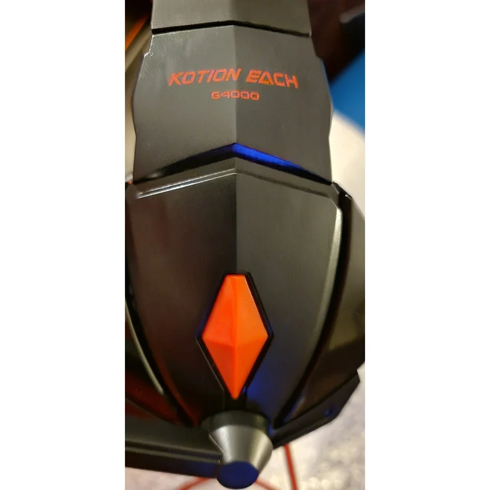 Kotion Each G4000 Pro Gaming Headset Black Red LED Wired with Mic for PC Laptop